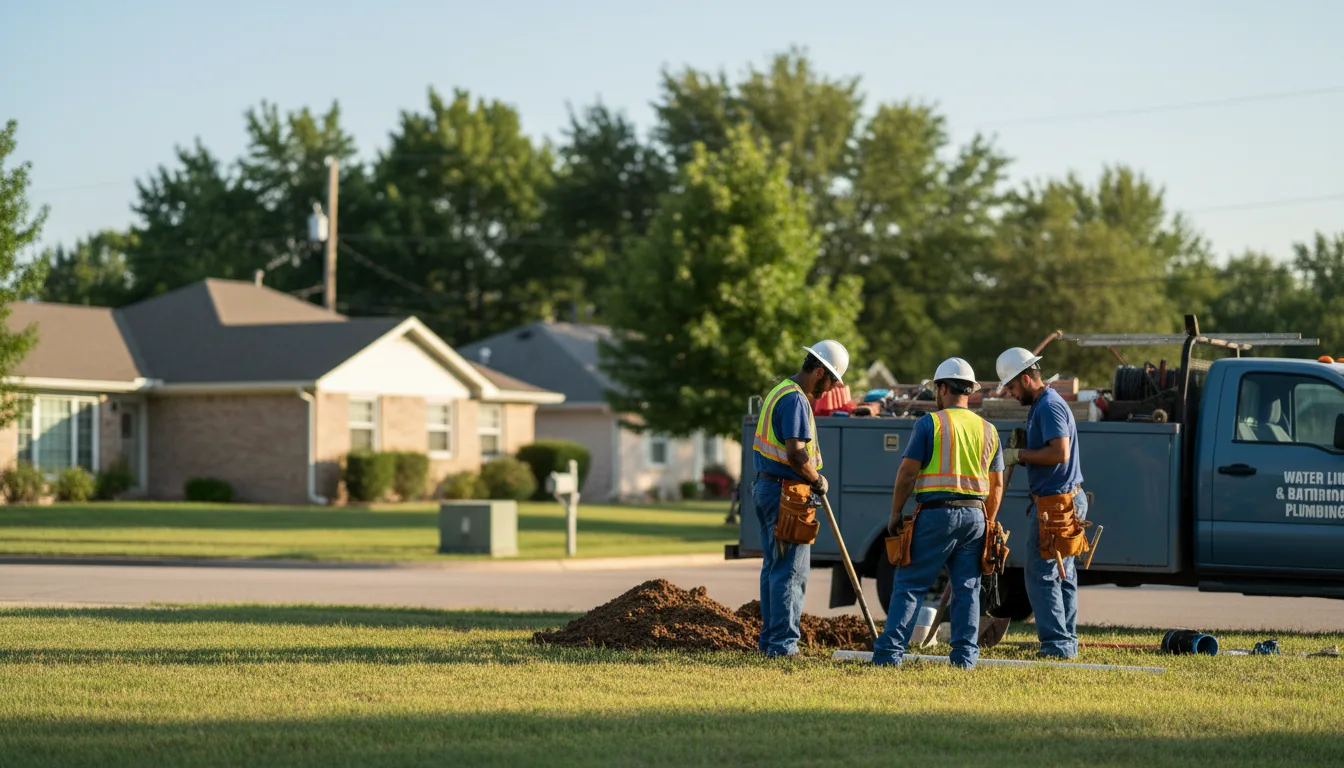 Residential water line and bathroom plumbing service in Brilliant, AL